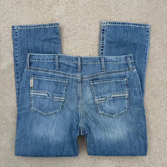 Cinch 38x32 Ian Medium Stonewash Mid Slim Bootcut Jeans Embroidery mb69836001 - Picture 1 of 9